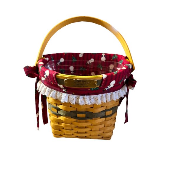 Longaberger Christmas Collection 1998 Edition Glad Tidings Basket With Handle
